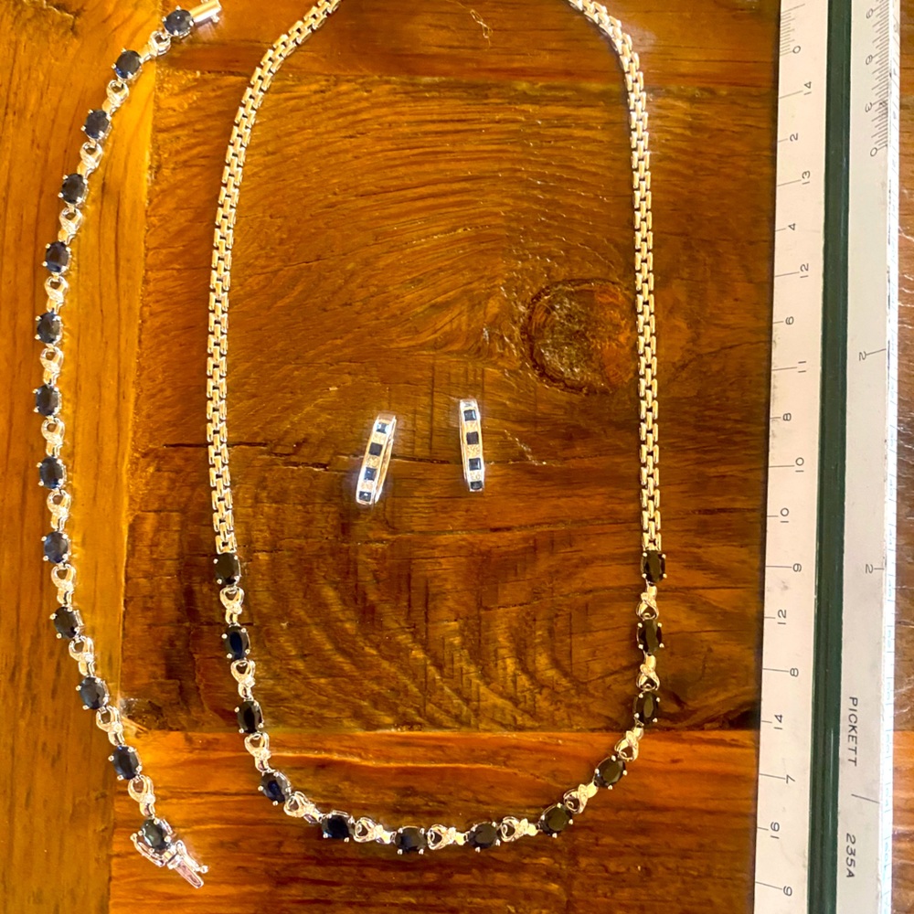 Sapphire Necklace Set